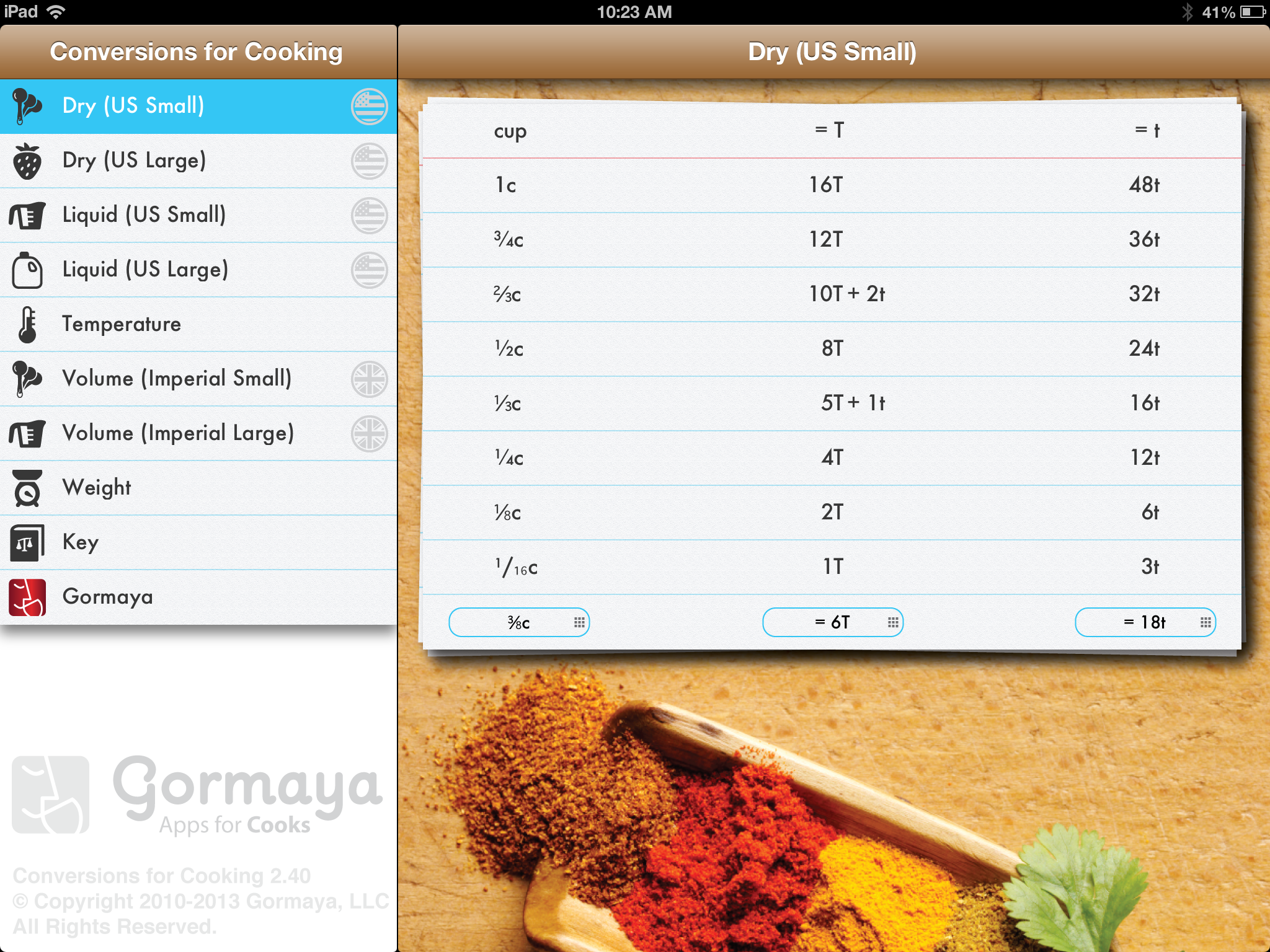 Conversions for Cooking