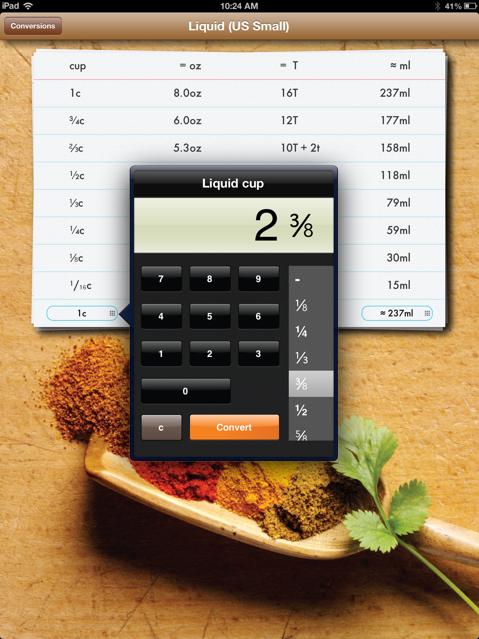 Conversions for Cooking, Liquid